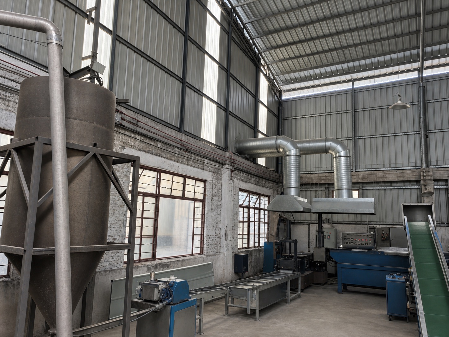 Polyethylene material processing workshop